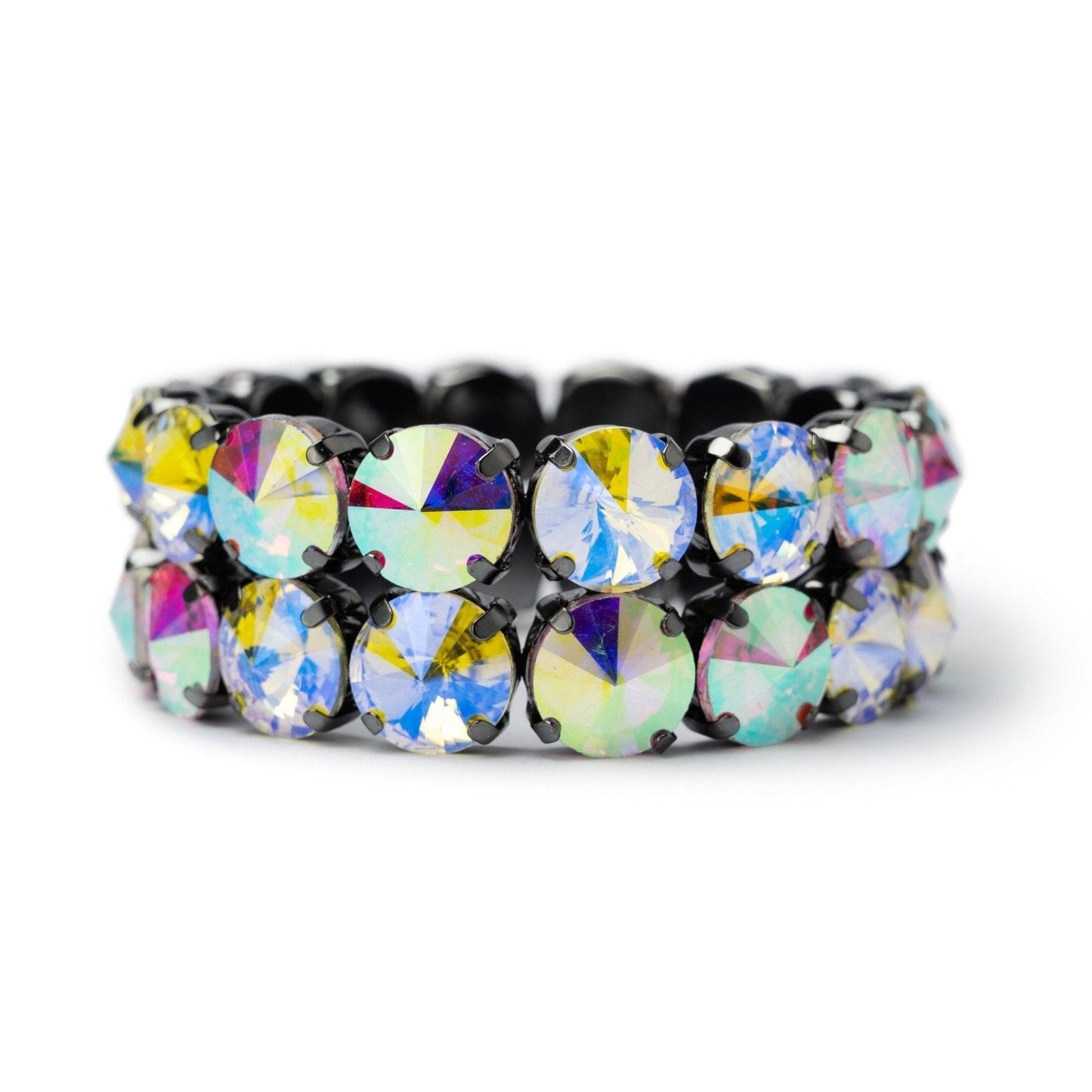 Bracciale a 2 fili con pietre in vetro boreale - Mya Accessories