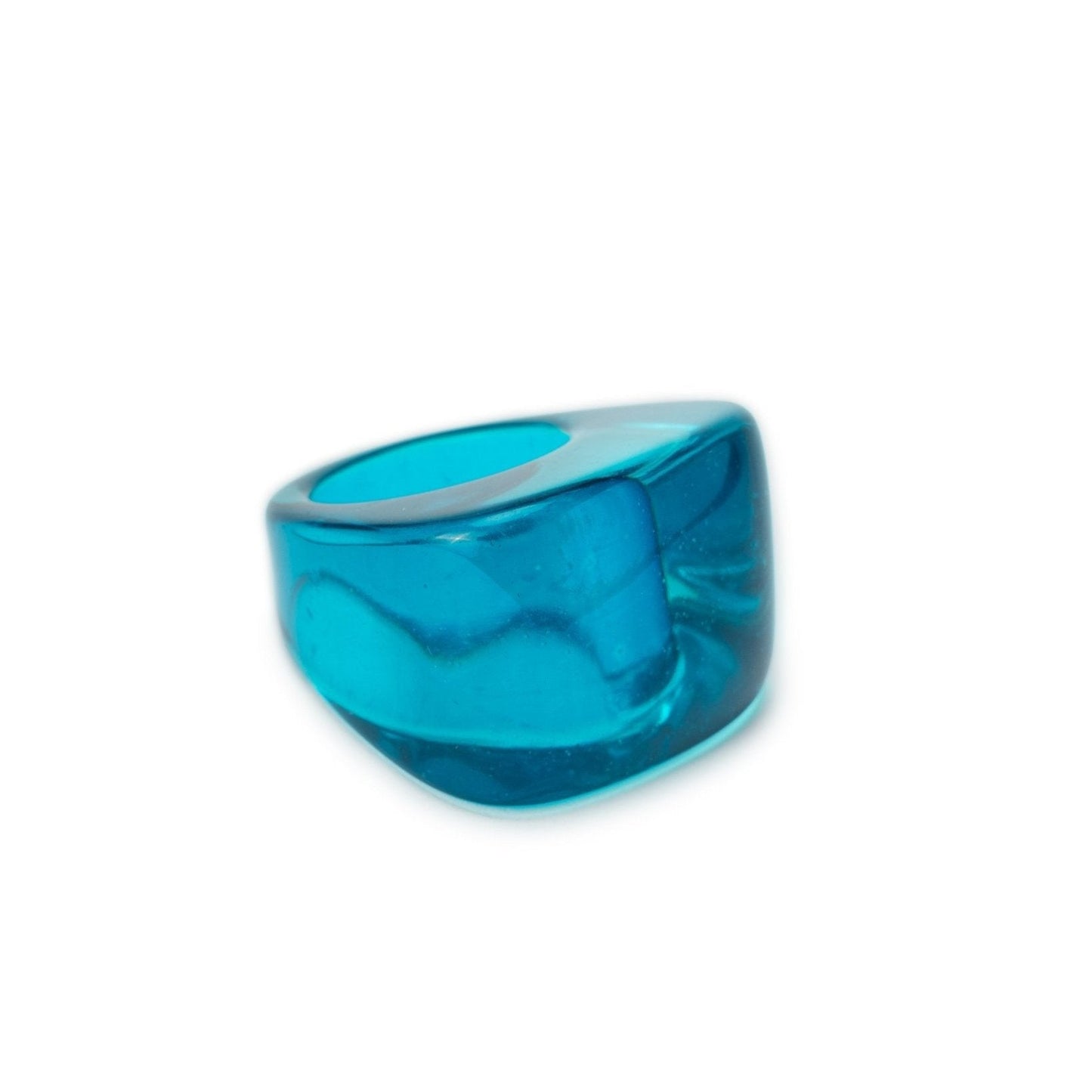 Anello in resina petrolio - Mya Accessories