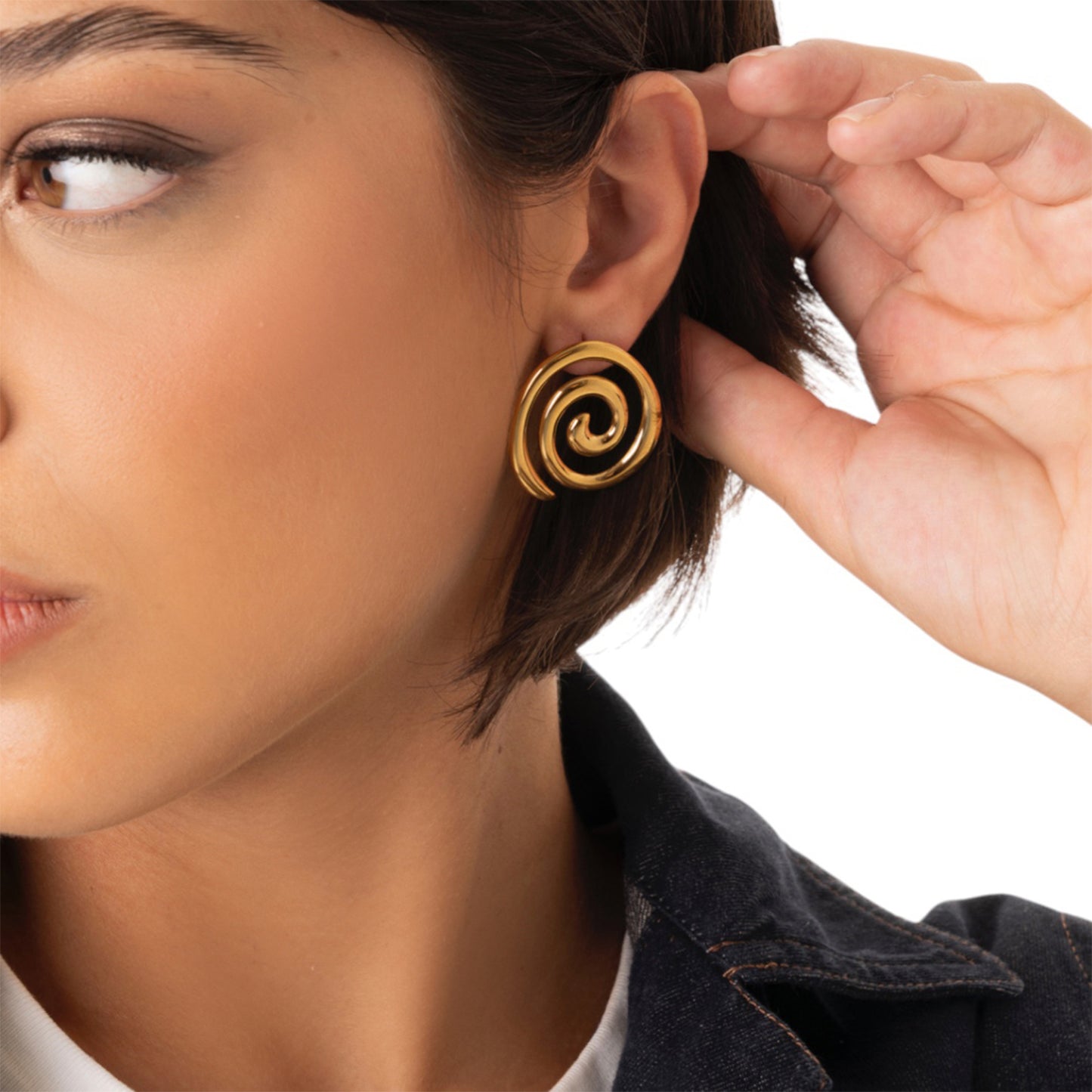 Orecchini a spirale in acciaio