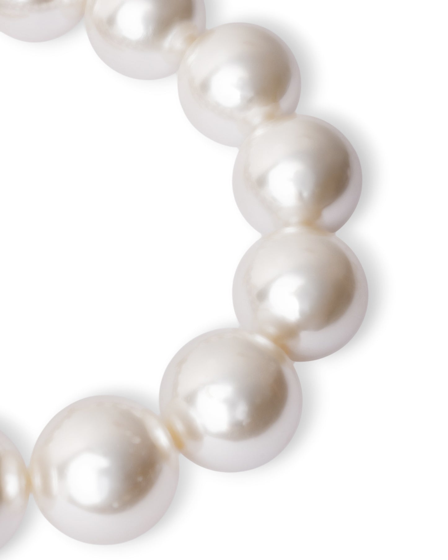 Collana girocollo con perle in vetro maxi 25 mm