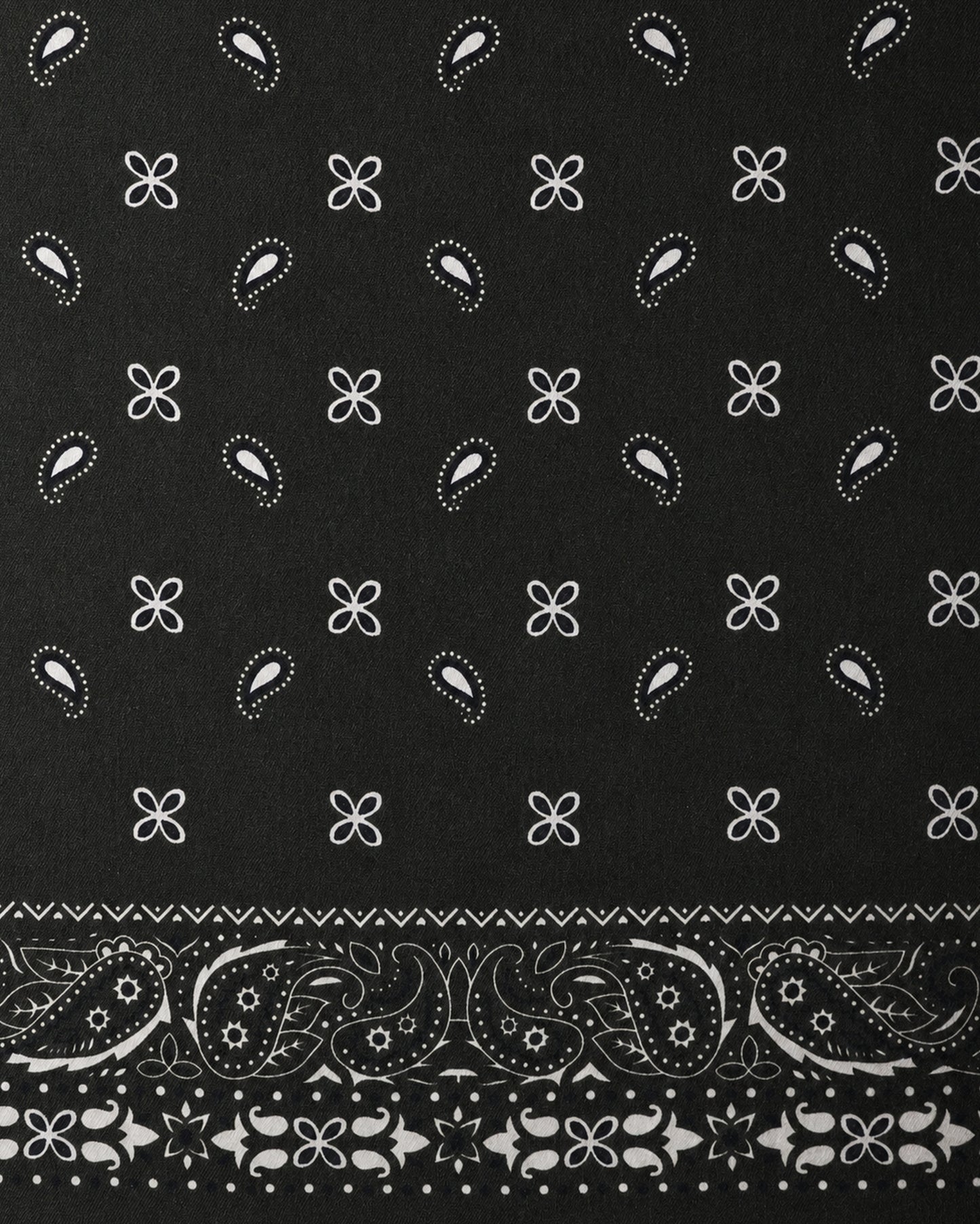 Sciarpa dalla texture bandana chic verde scuro e bianca