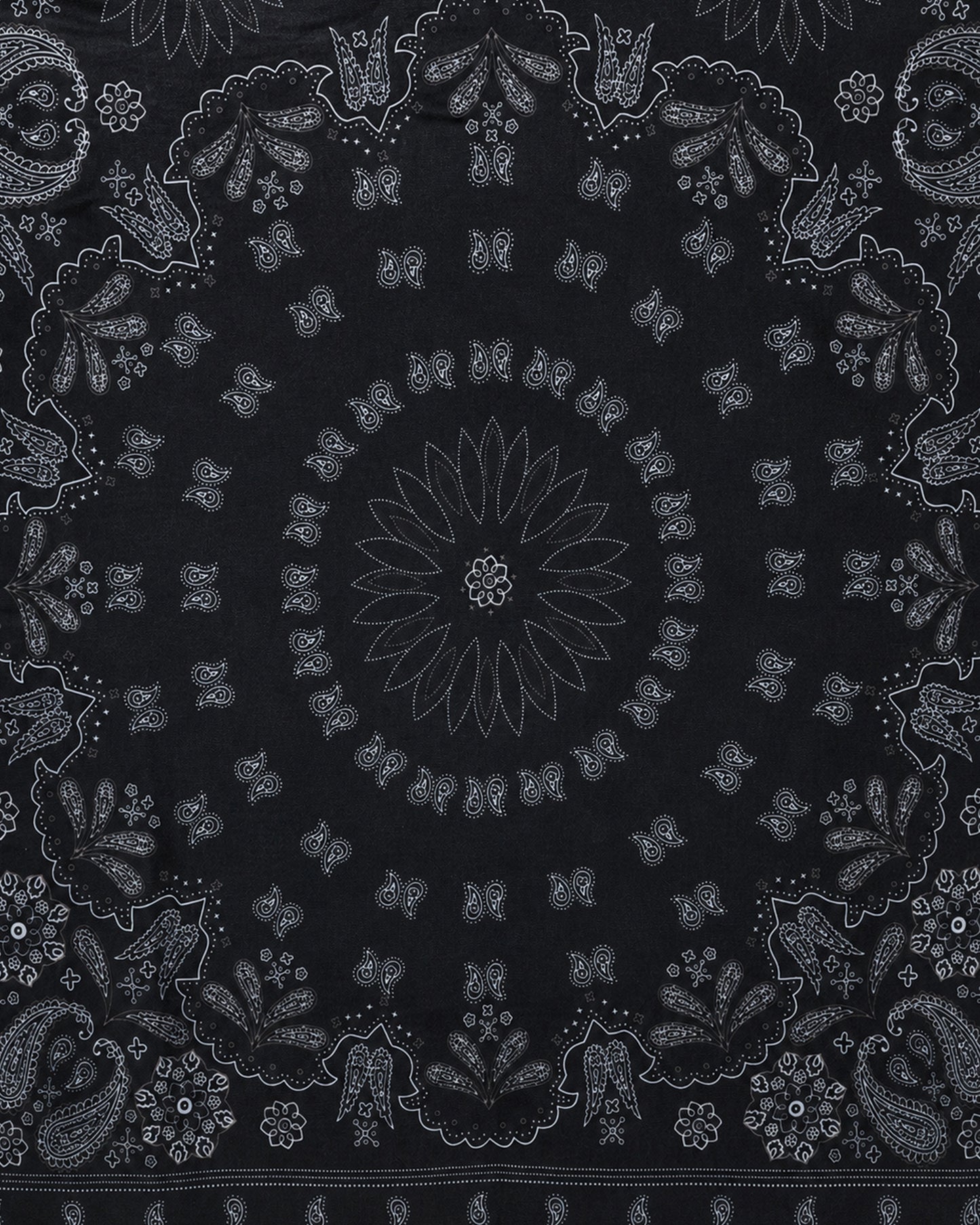 Sciarpa in cotone dalla texture mandala tono nero