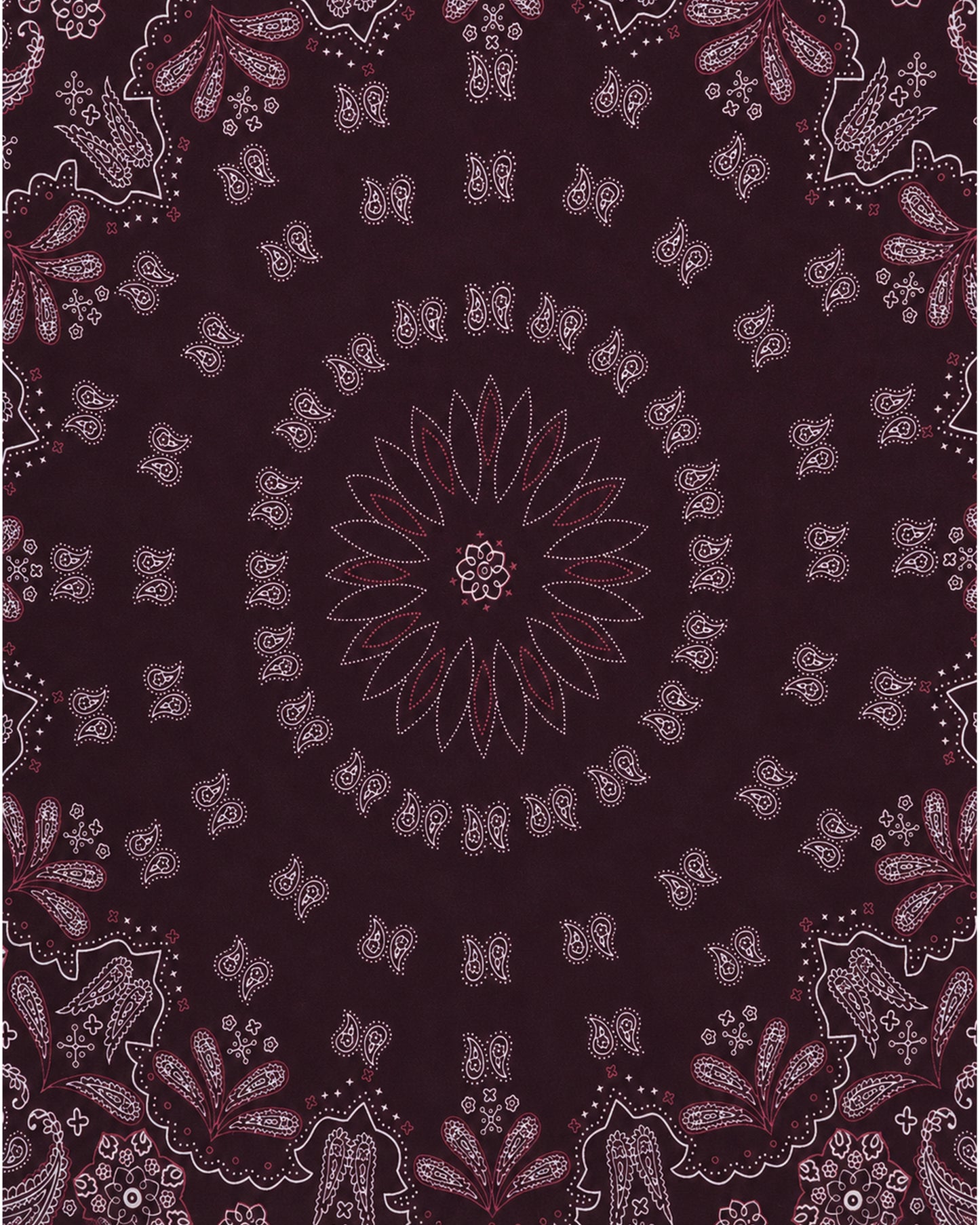 Sciarpa in cotone dalla texture mandala borgogna