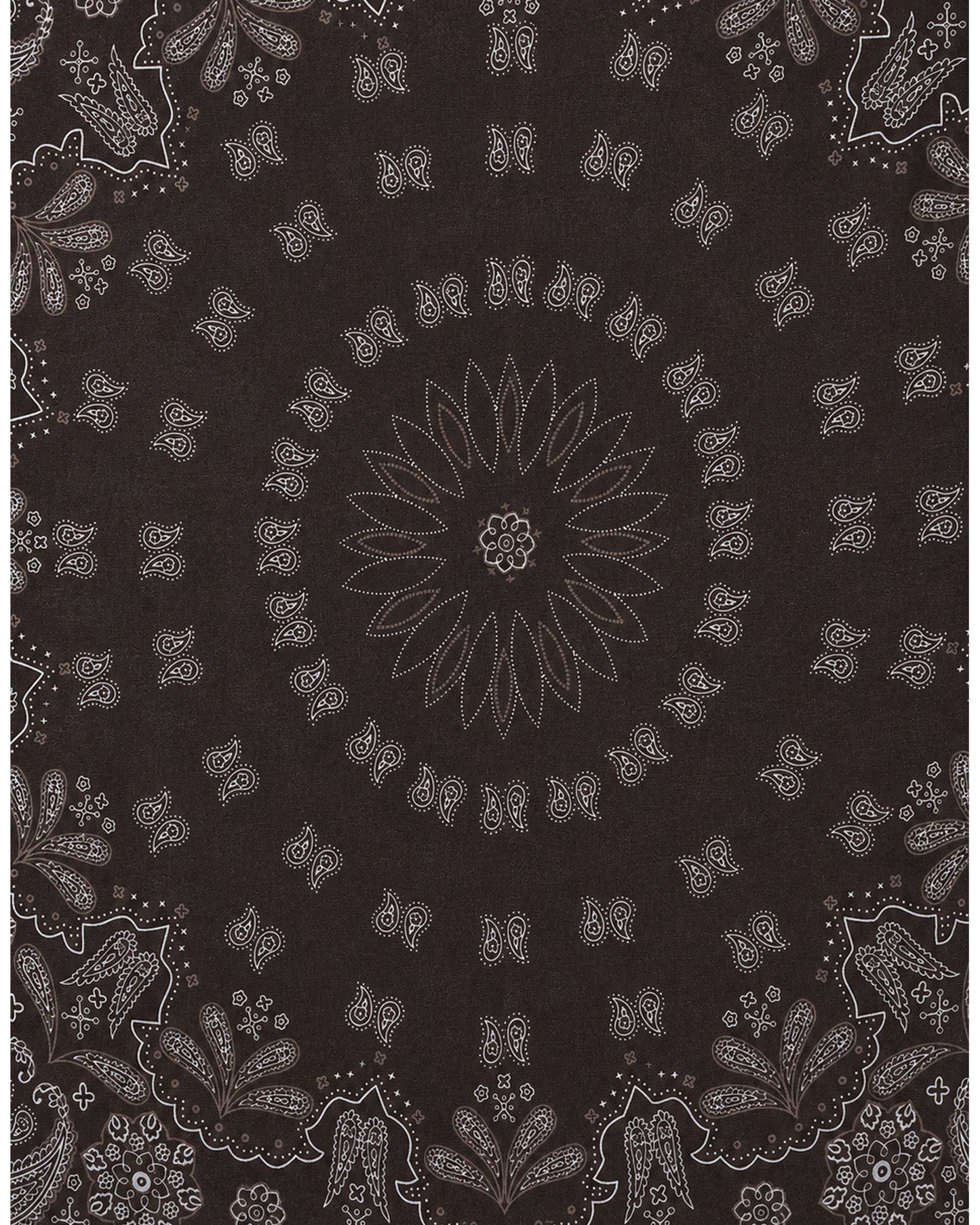 Sciarpa in cotone dalla texture mandala tono marrone
