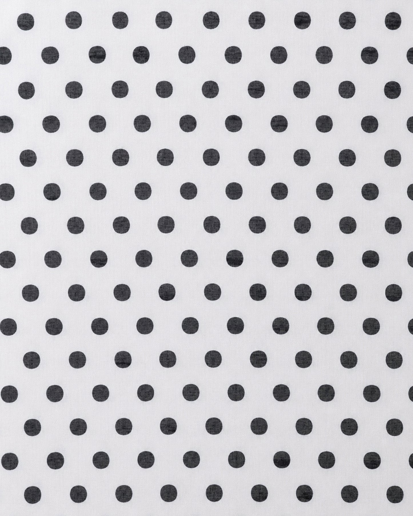 Sciarpa in cotone con texture a pois bianca e nera