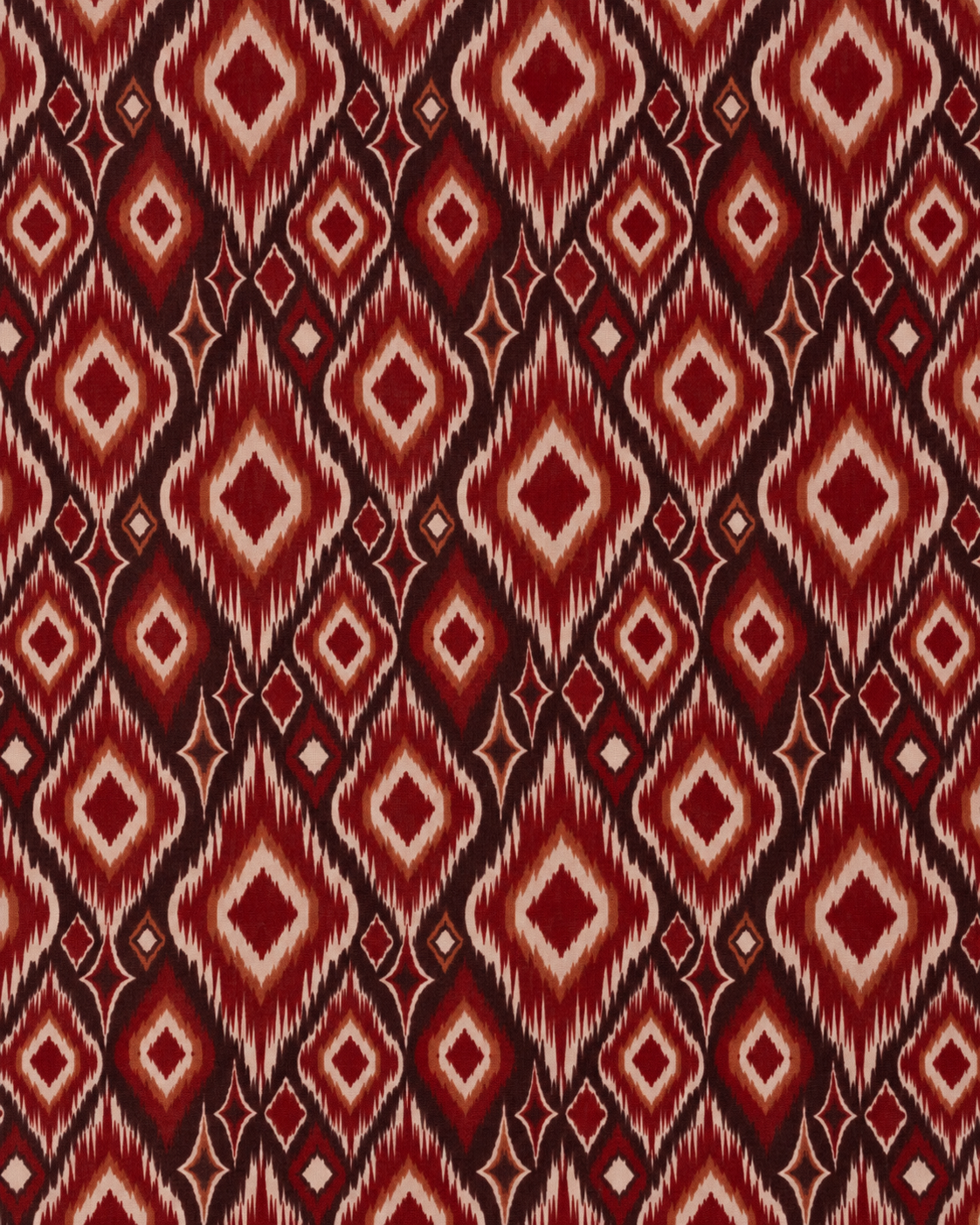 Sciarpa in cotone con stampa geometrica tono rosso