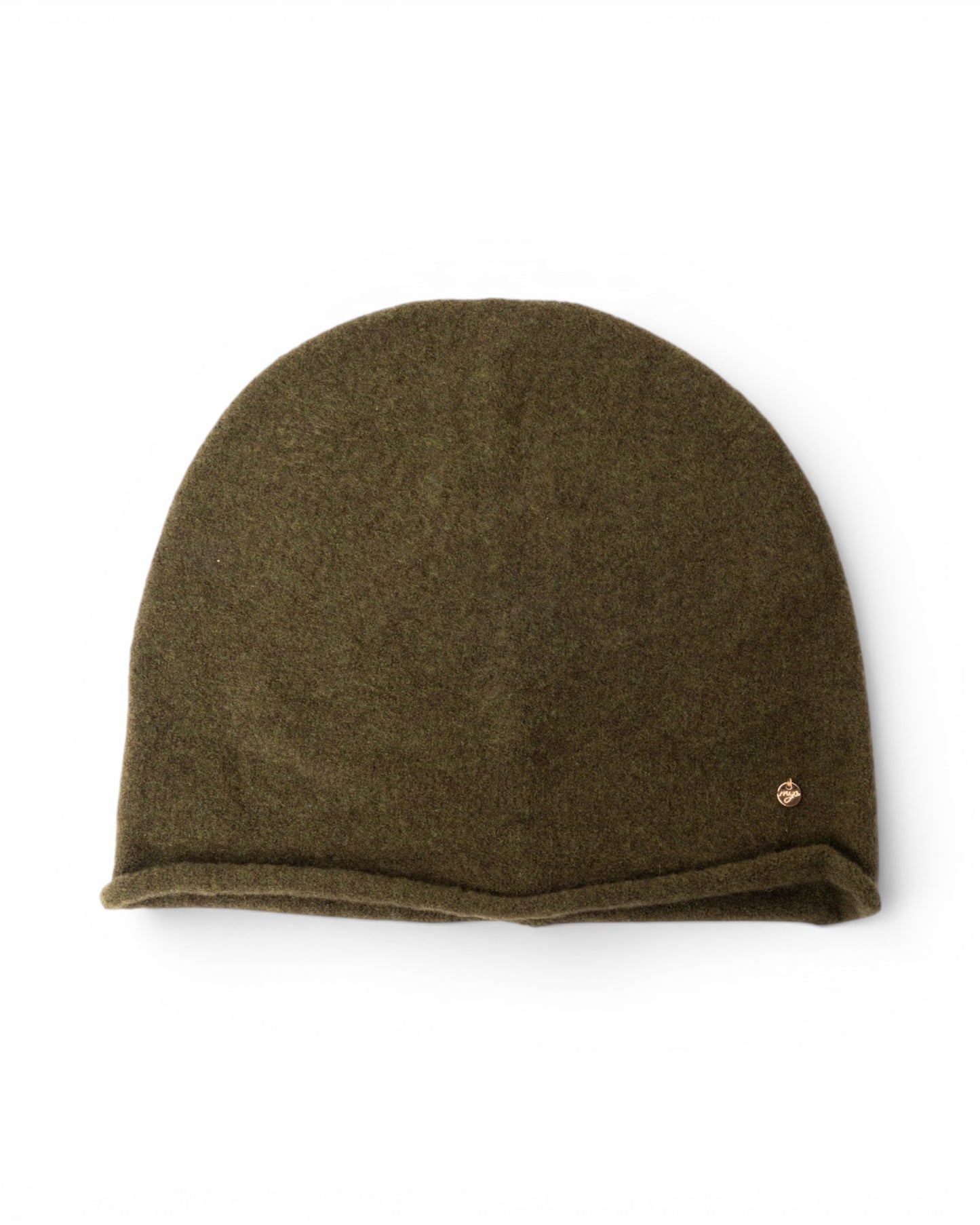 Cappello a cuffia morbido a tinta unita verde militare