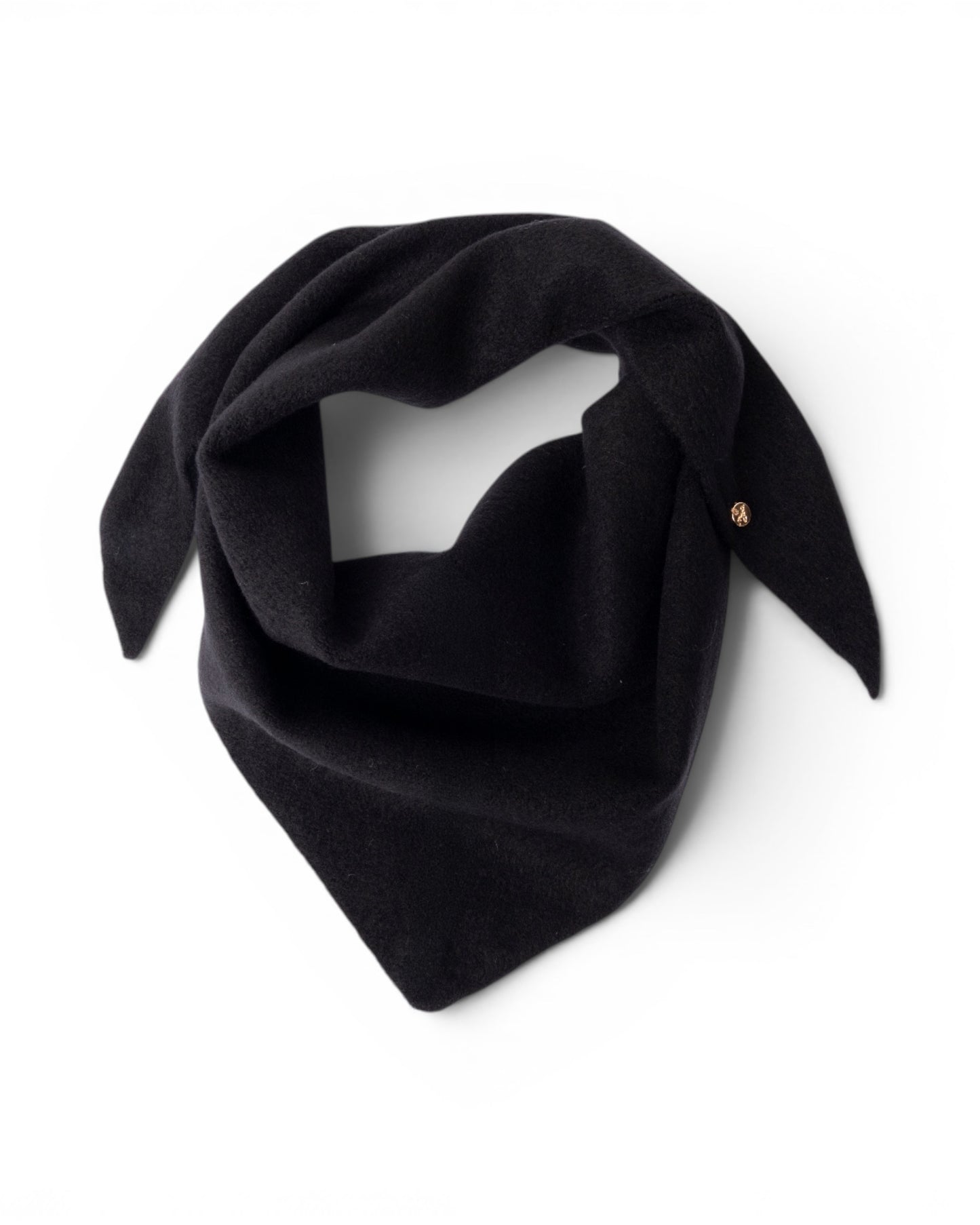 Foulard triangolare a tinta unita nero