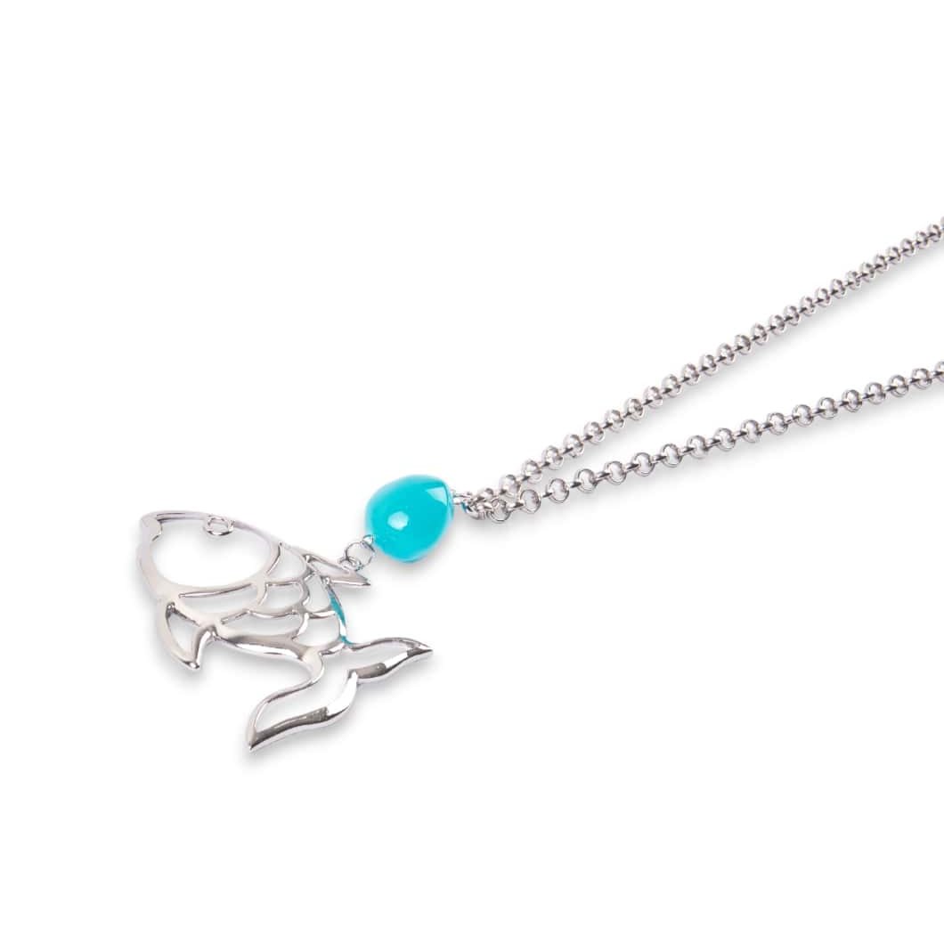Collana lunga con pendente a forma di pesce - Mya Accessories
