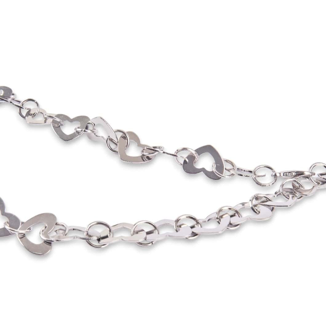 Cintura colore argento con cuori
