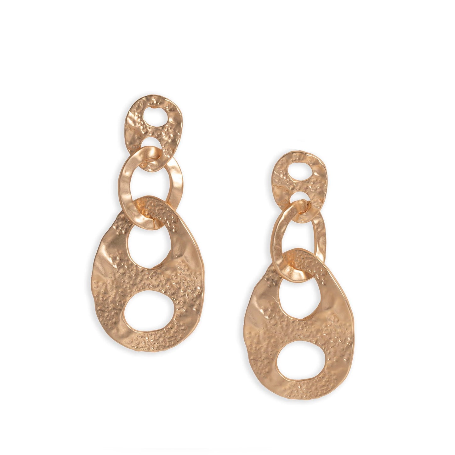 Orecchini pendenti in metallo satinato - Mya Accessories