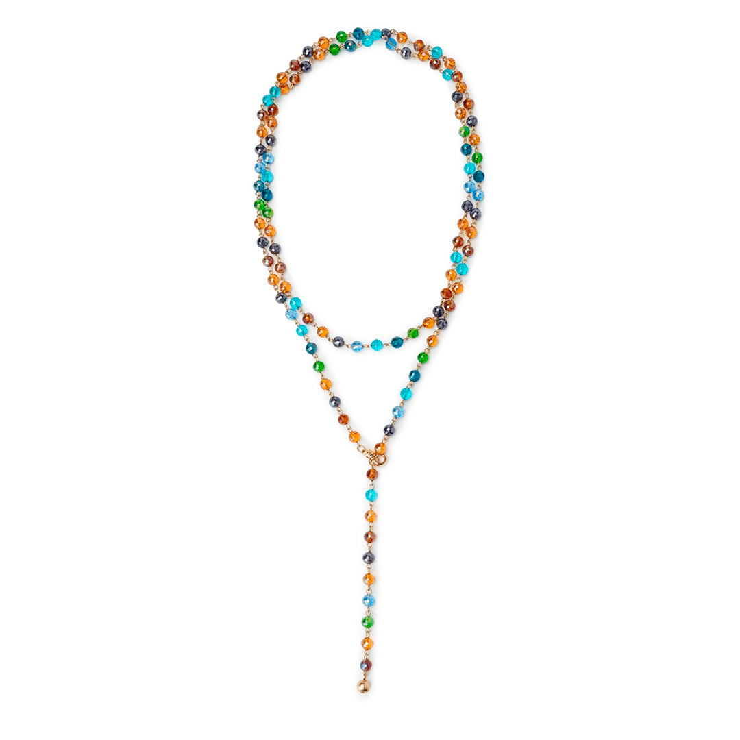 Collana lunga con sfere in vetro multicolore - Mya Accessories
