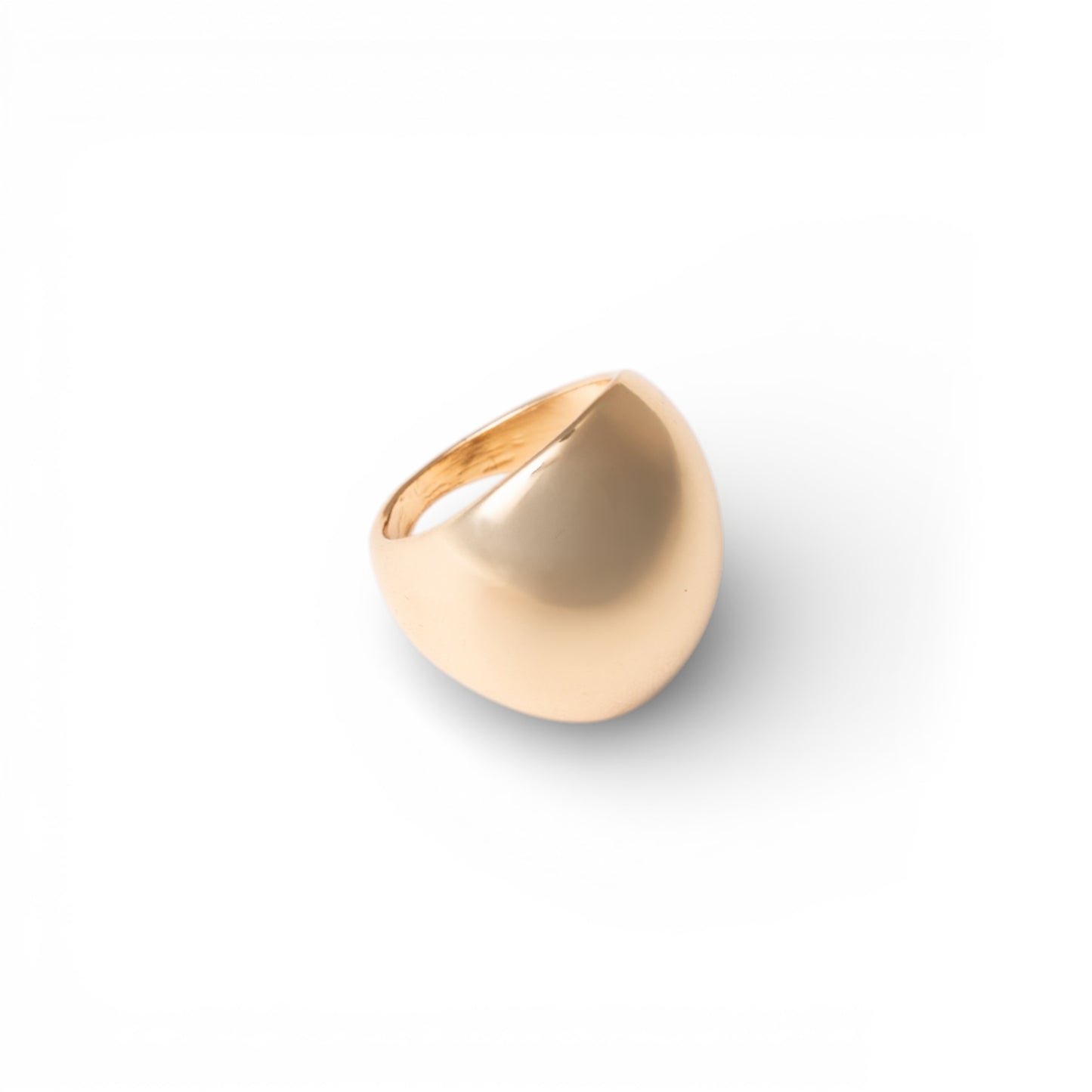 Anello in metallo lucido a fascia larga