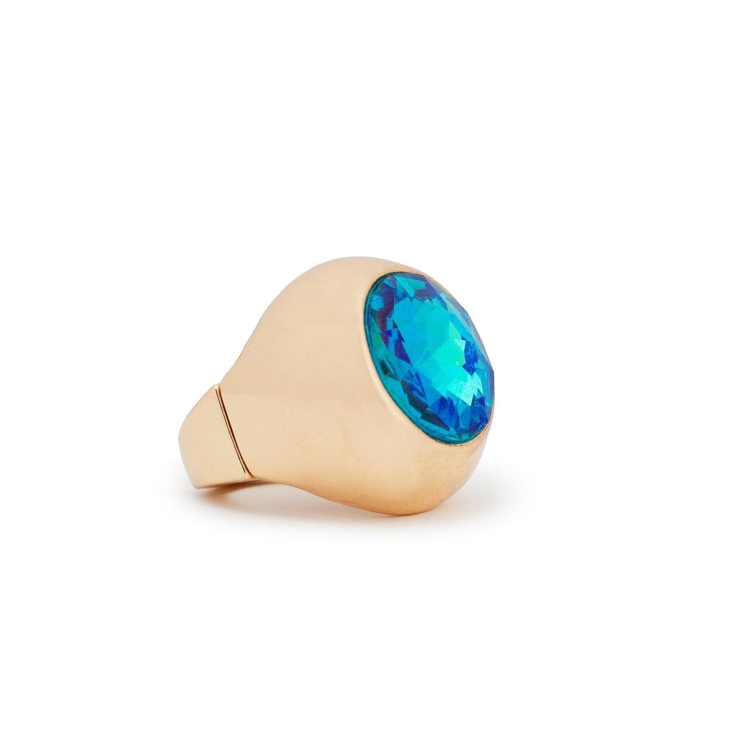 Anello elastico con pietra in vetro blu - Mya Accessories