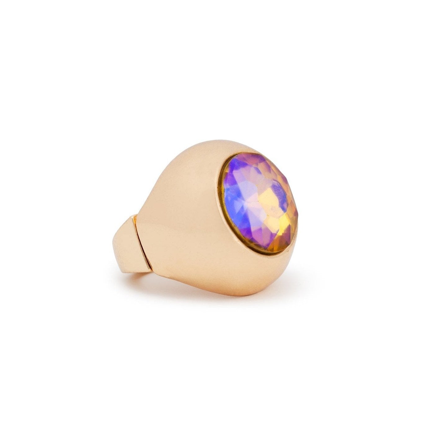 Anello elastico con pietra in vetro rosa - Mya Accessories