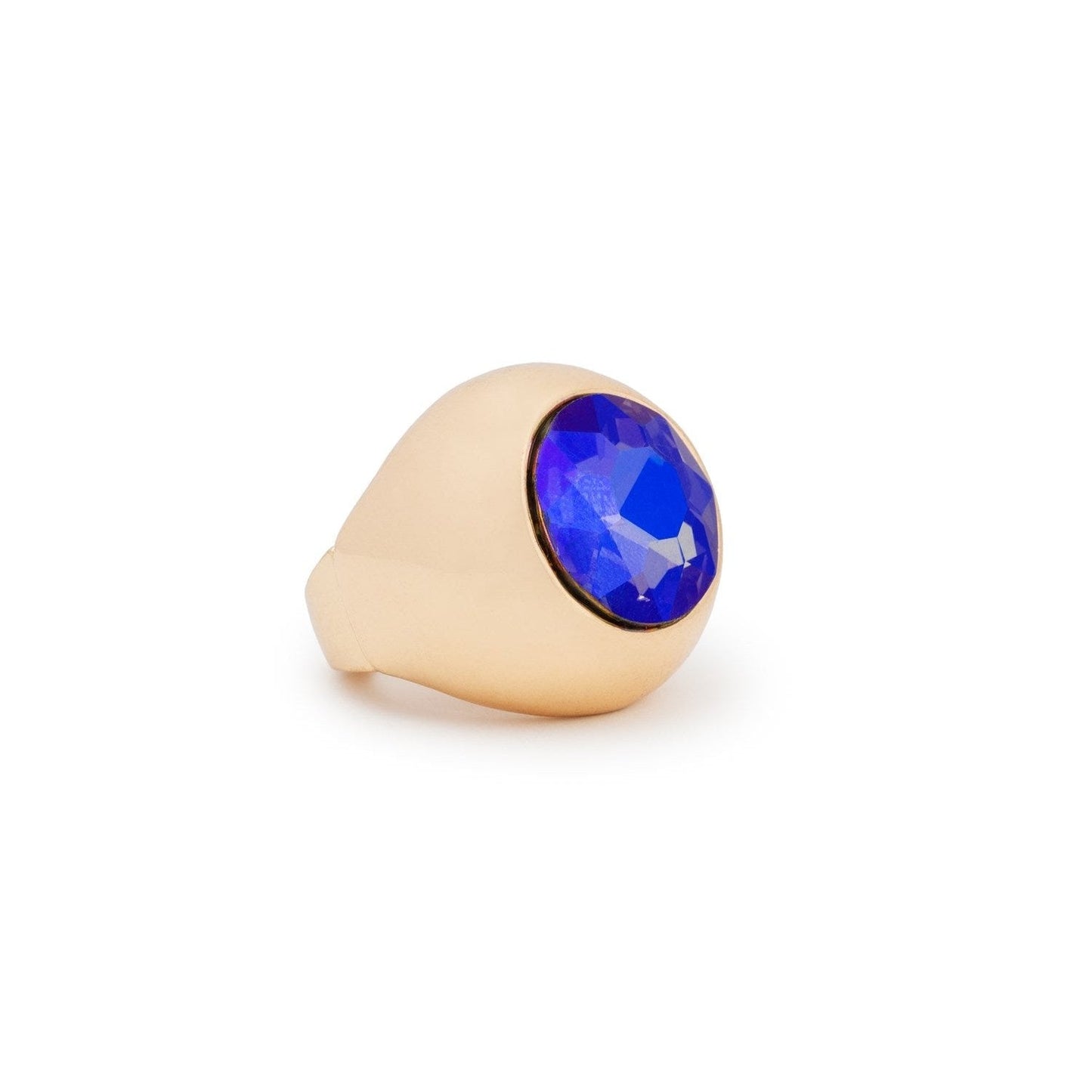 Anello elastico con pietra in vetro viola - Mya Accessories