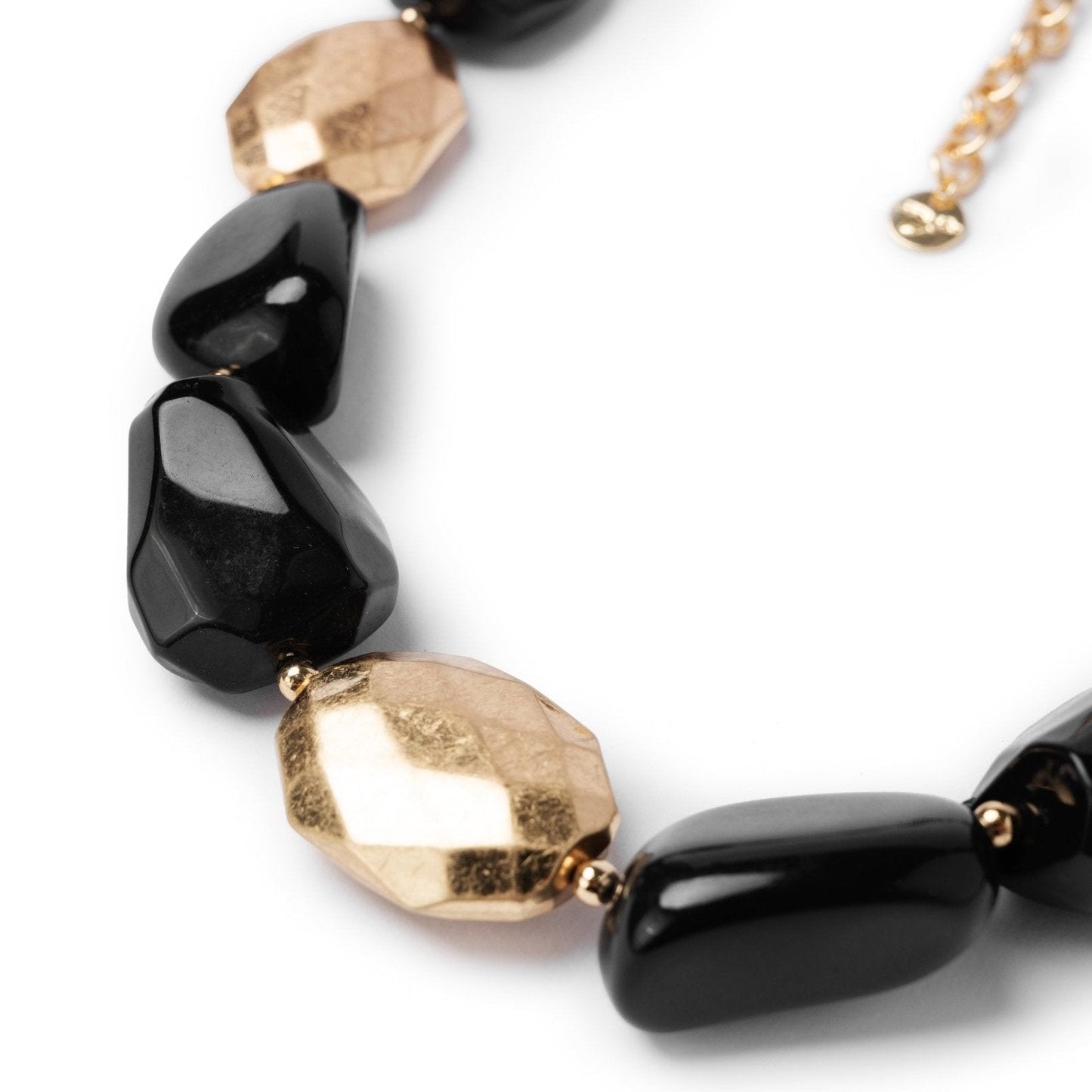 Collana con pietre in acrilico nere - Mya Accessories