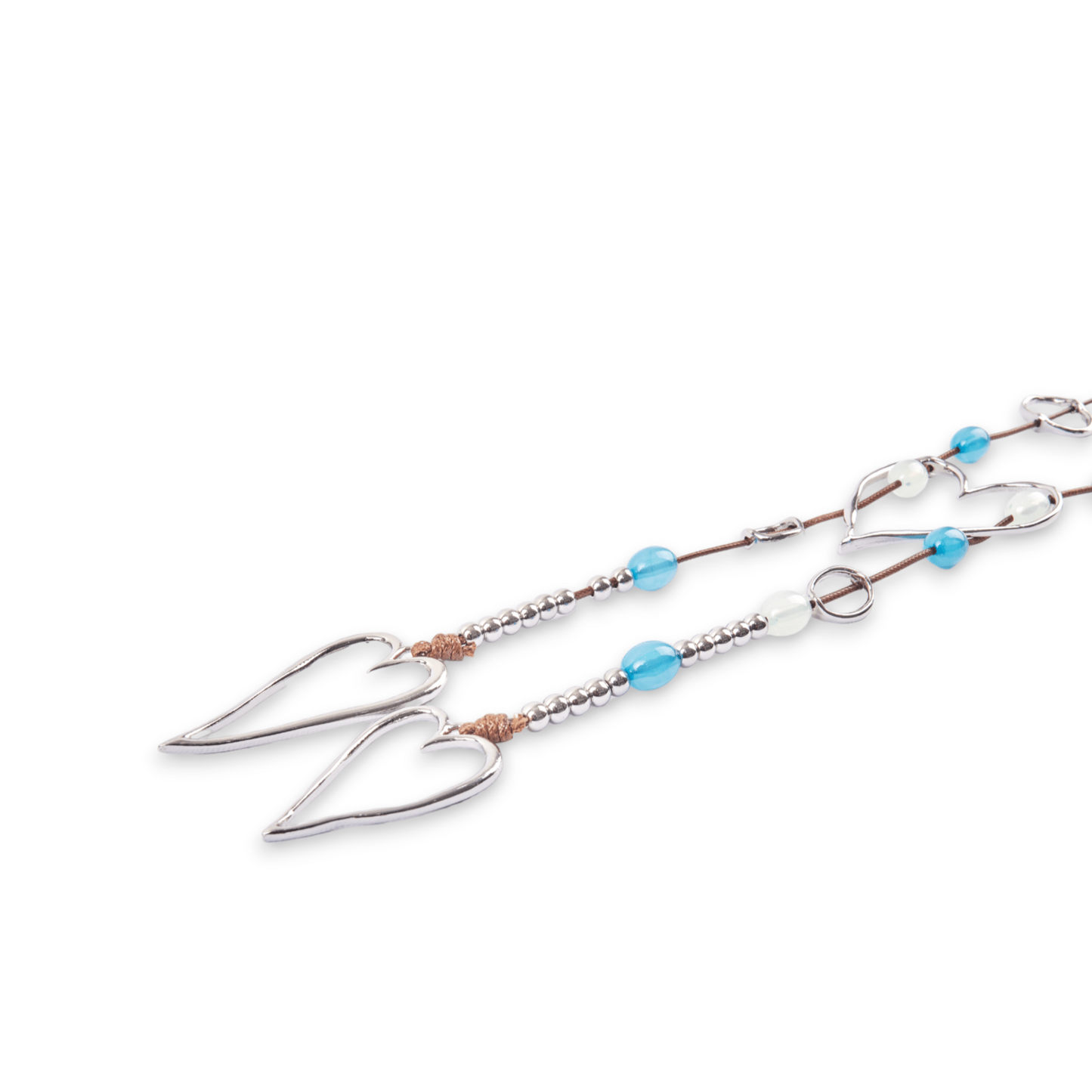 collana-laccio-pendente-cuore-metallo-argento-pietre-acrilico-azzurre-2Mya Accessories