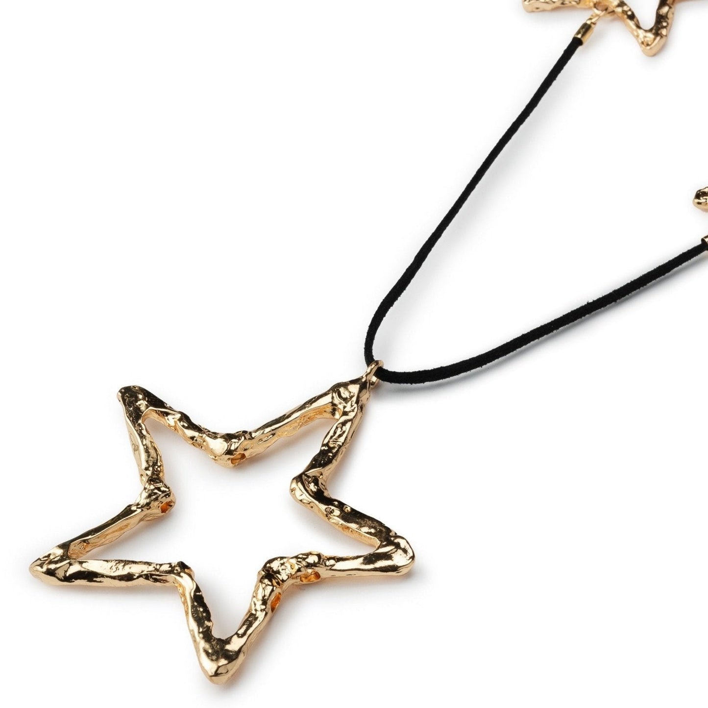 Collana con laccio in cuio nero con pendente a stella - Mya Accessories