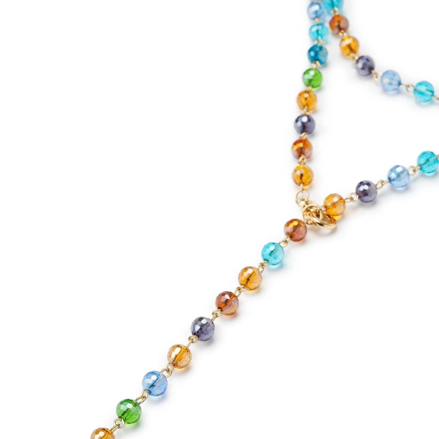 Collana lunga con sfere in vetro multicolore - Mya Accessories