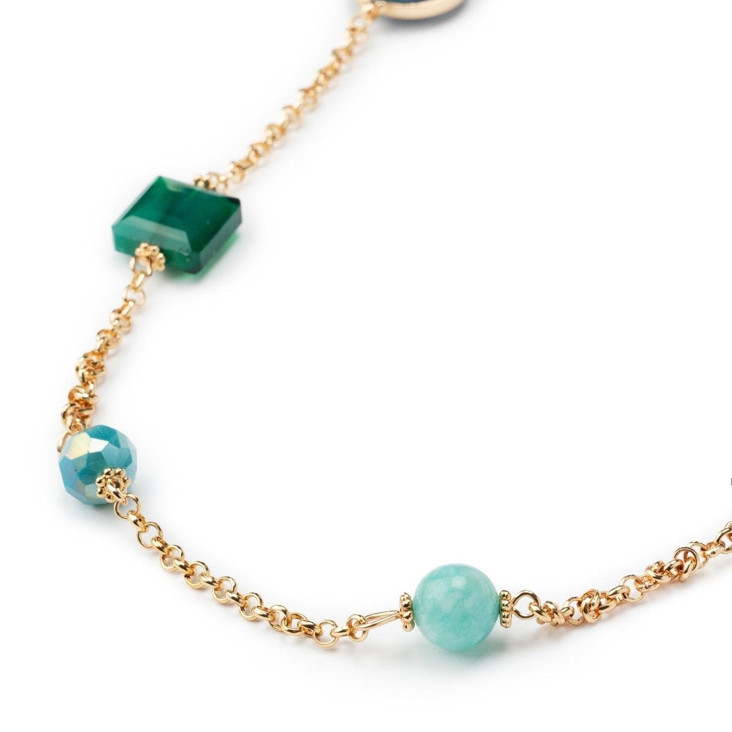 Collana lunga con pietre sui toni del blu - Mya Accessories