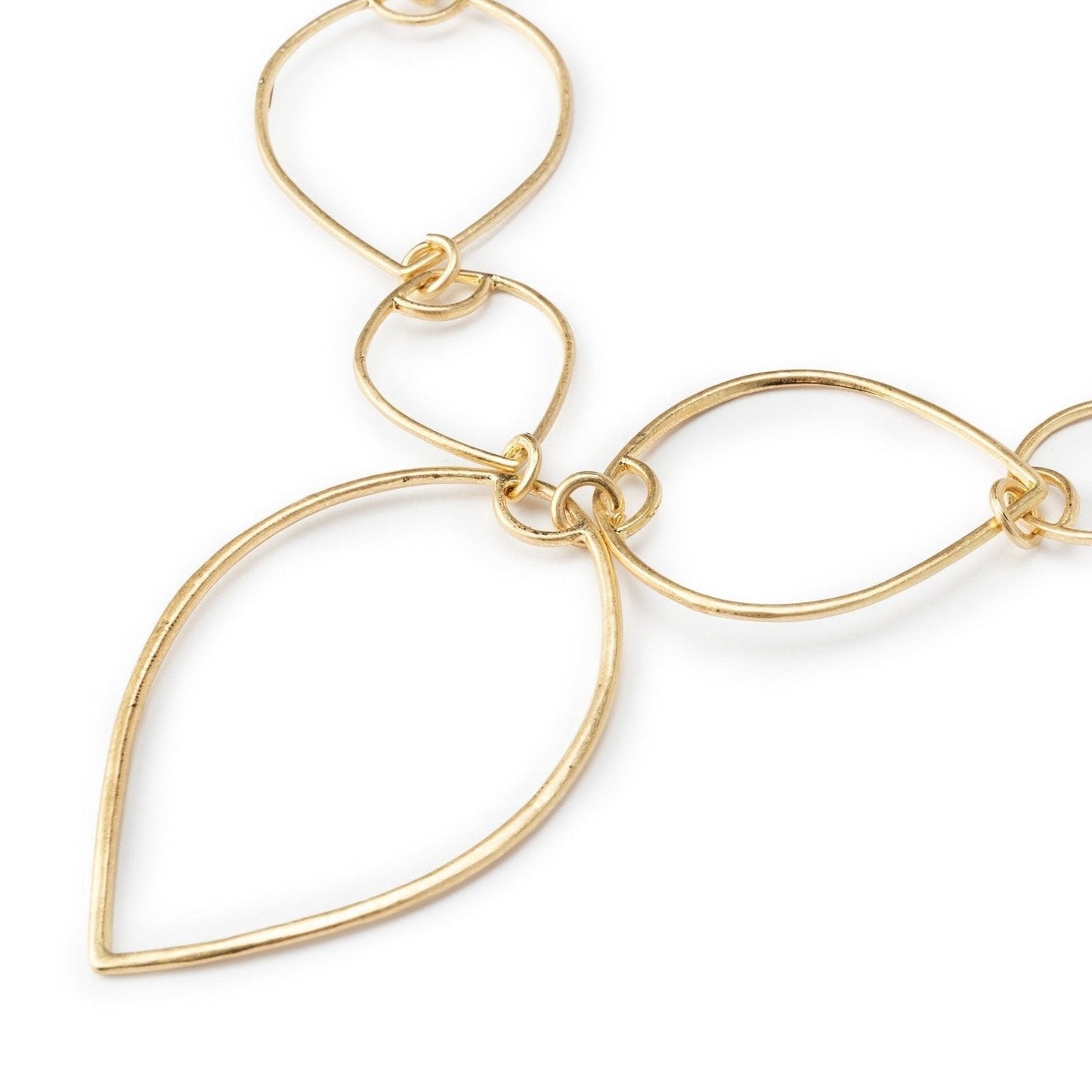 Collana con struttura in metallo a forma di foglia - Mya Accessories