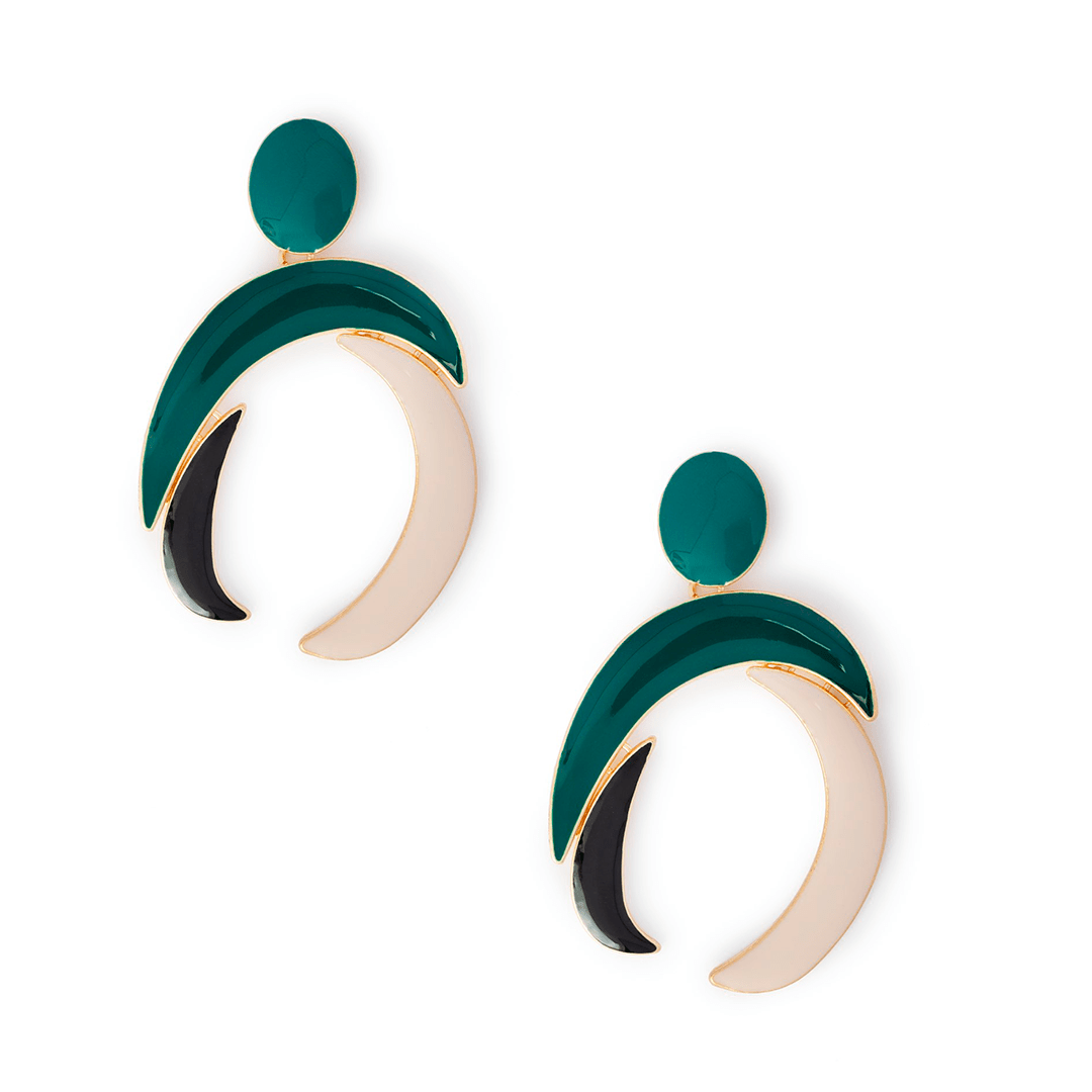 Orecchini smaltati verdi - Mya Accessories