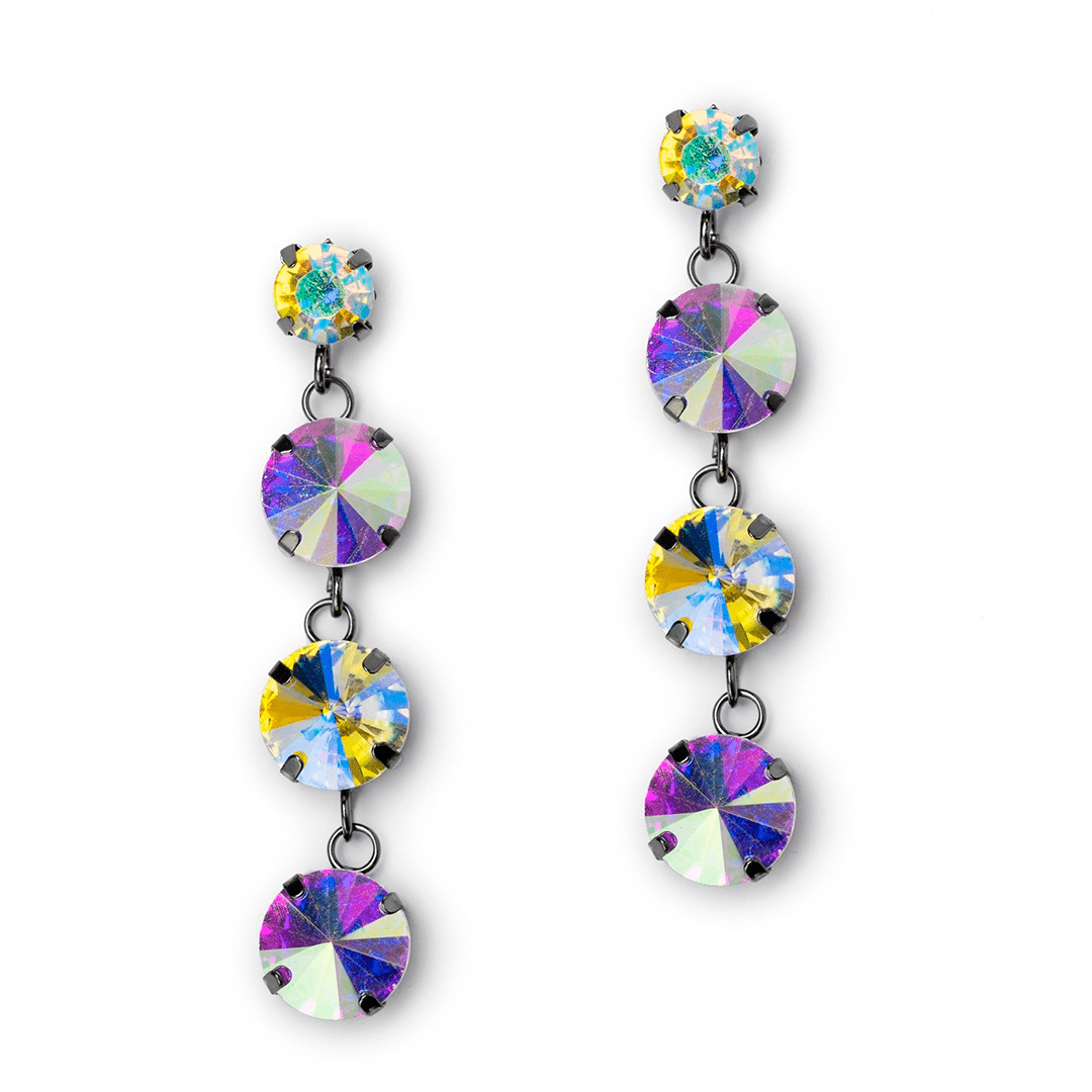 Orecchini in gun con pietre cristallo boreale - Mya Accessories
