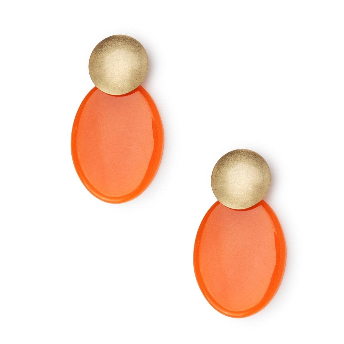 Orecchini in resina colore arancio - Mya Accessories