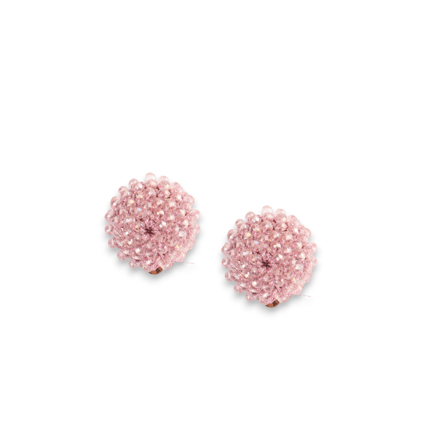 Orecchino a clip con microcristalli rosa - Mya Accessories