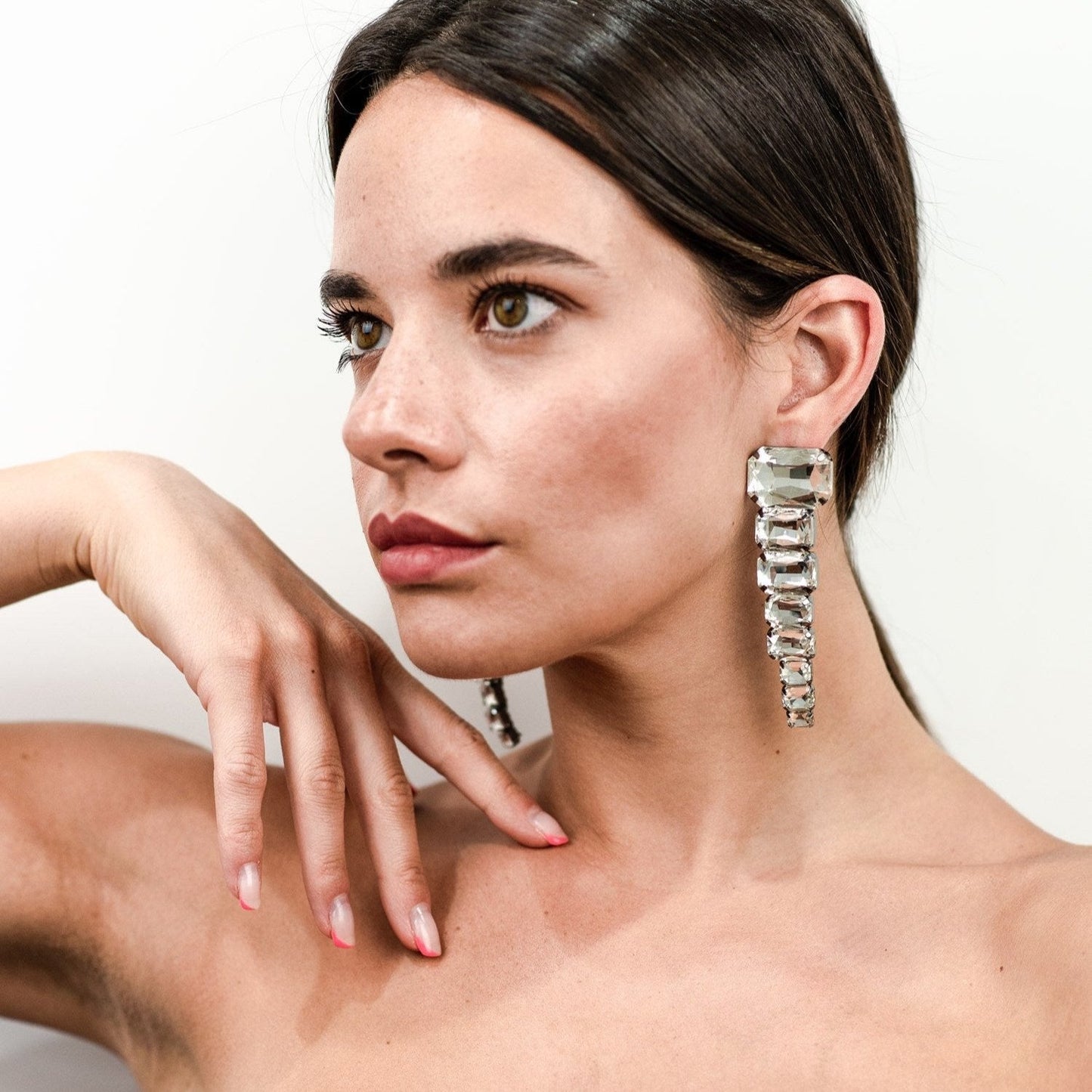Orecchini in gun con pietre cristallo - Mya Accessories