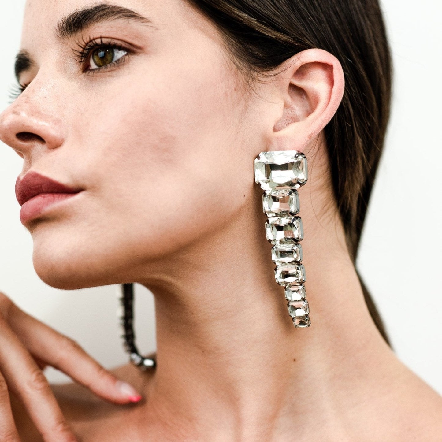 Orecchini in gun con pietre cristallo - Mya Accessories