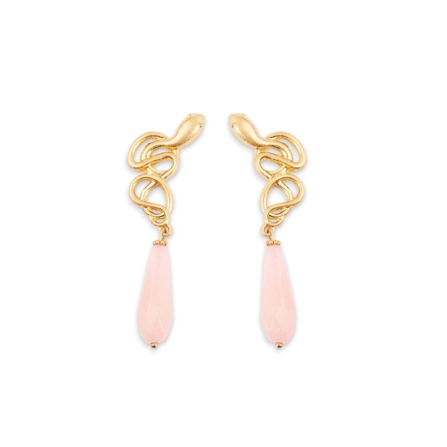 orecchini-pendenti-pietre-dure-rosa-Mya Accessories