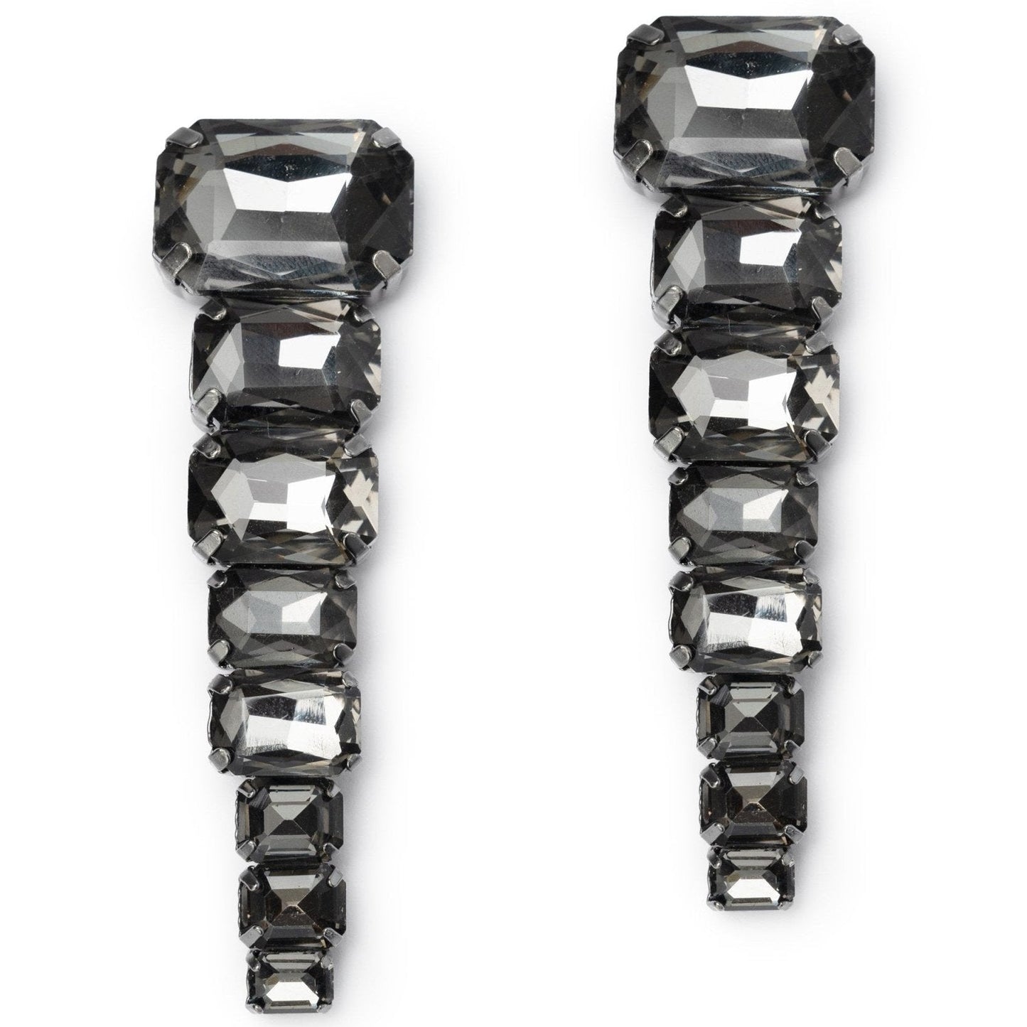 Orecchini in gun con pietre grigio scuro - Mya Accessories