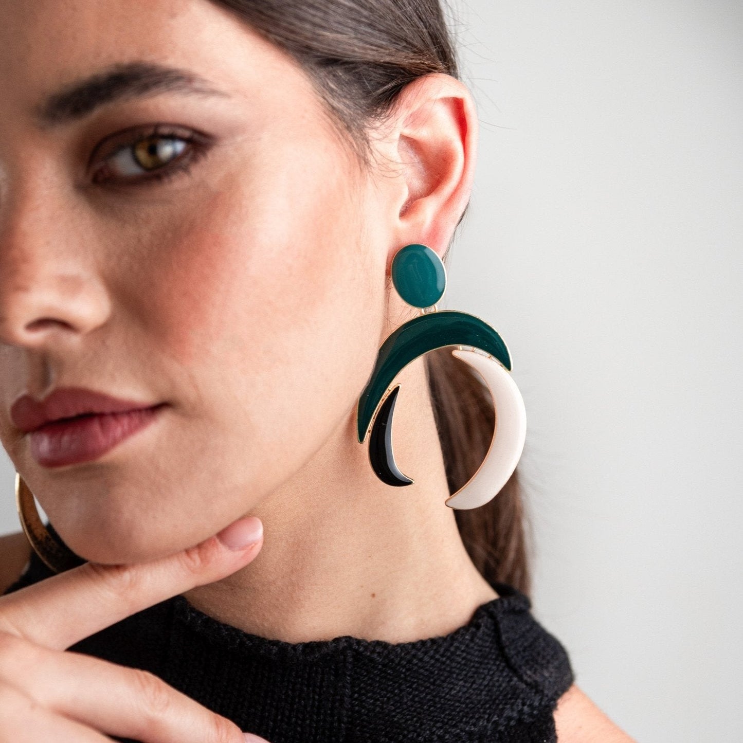 Orecchini smaltati verdi - Mya Accessories