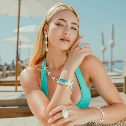 Bracciale blu a corda con stella marina - Mya Accessories