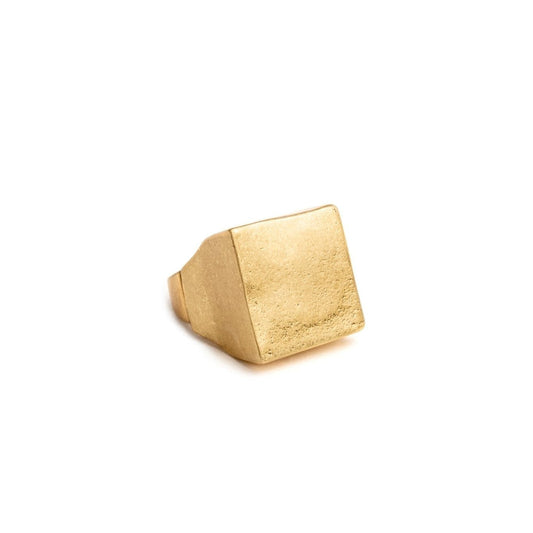 Anello colore oro a forma quadrata - Mya Accessories