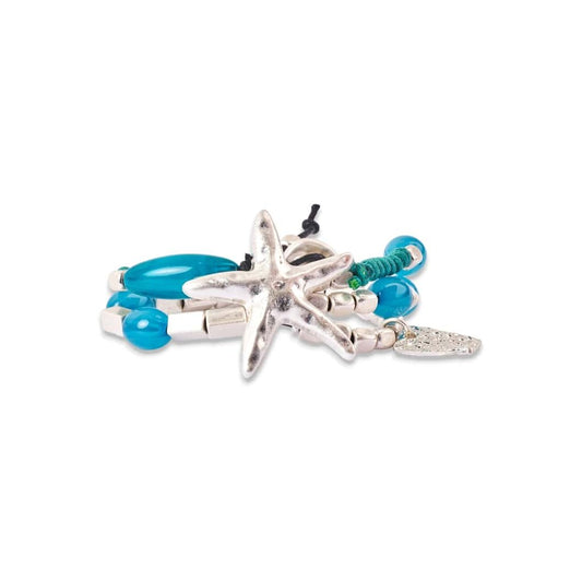 Bracciale blu a corda con stella marina - Mya Accessories