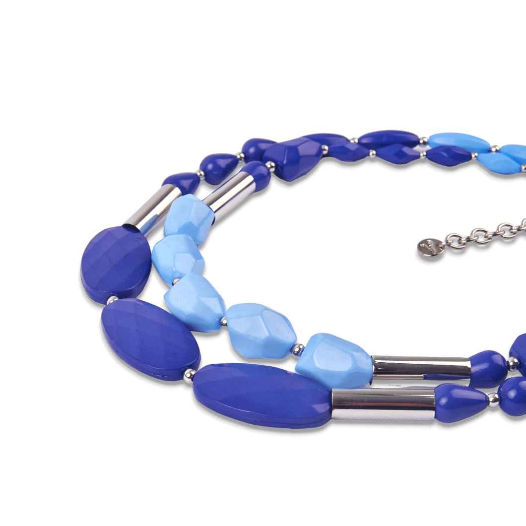 Collana multiliena tono blu - Mya Accessories