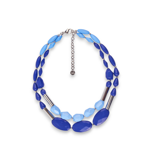 Collana multiliena tono blu - Mya Accessories
