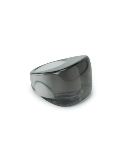 Anello in resina nero - Mya Accessories