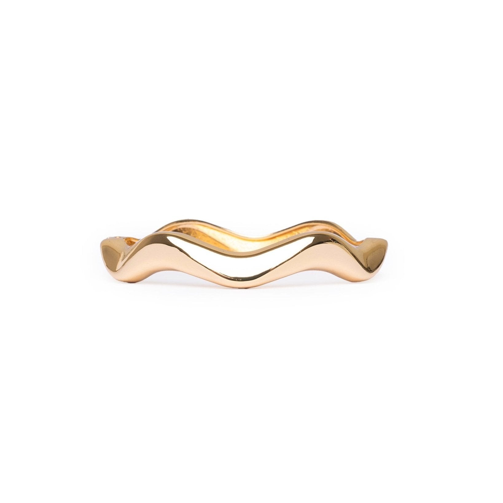 Bracciale a base esagonale rigido a manetta in metallo colore oro lucido - Mya Accessories