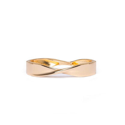Bracciale rigido a manetta design sinuoso in metallo colore oro lucido - Mya Accessories