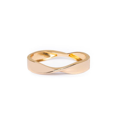 Bracciale rigido a manetta design sinuoso in metallo colore oro lucido - Mya Accessories