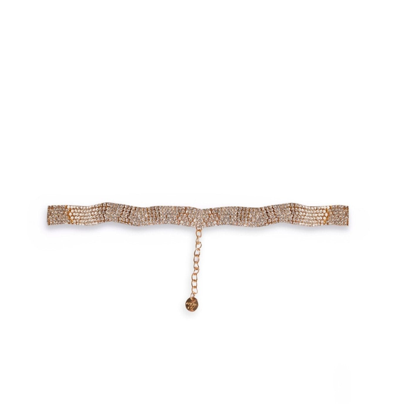 Collana girocollo a fascia con strass cristallo - Mya Accessories
