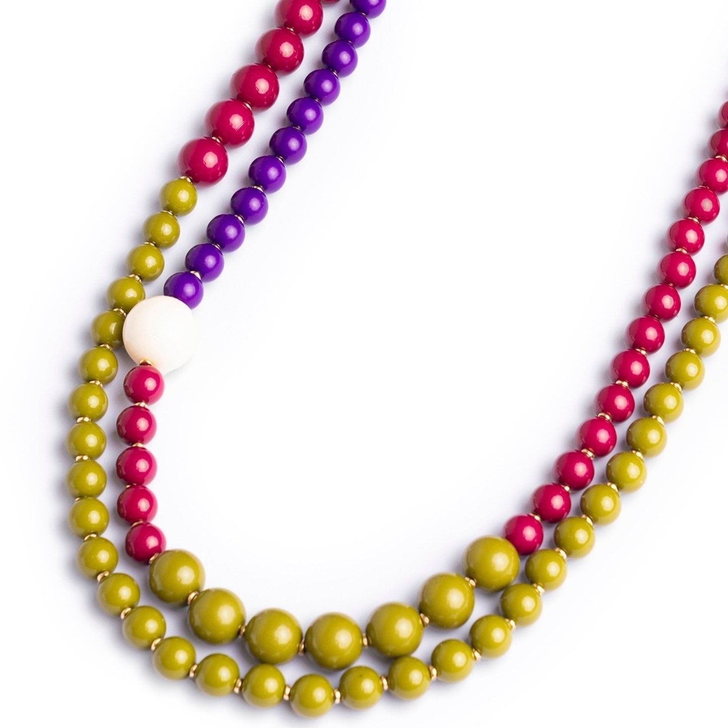 Collana lunga con sfere multicolore in acrilico - Mya Accessories