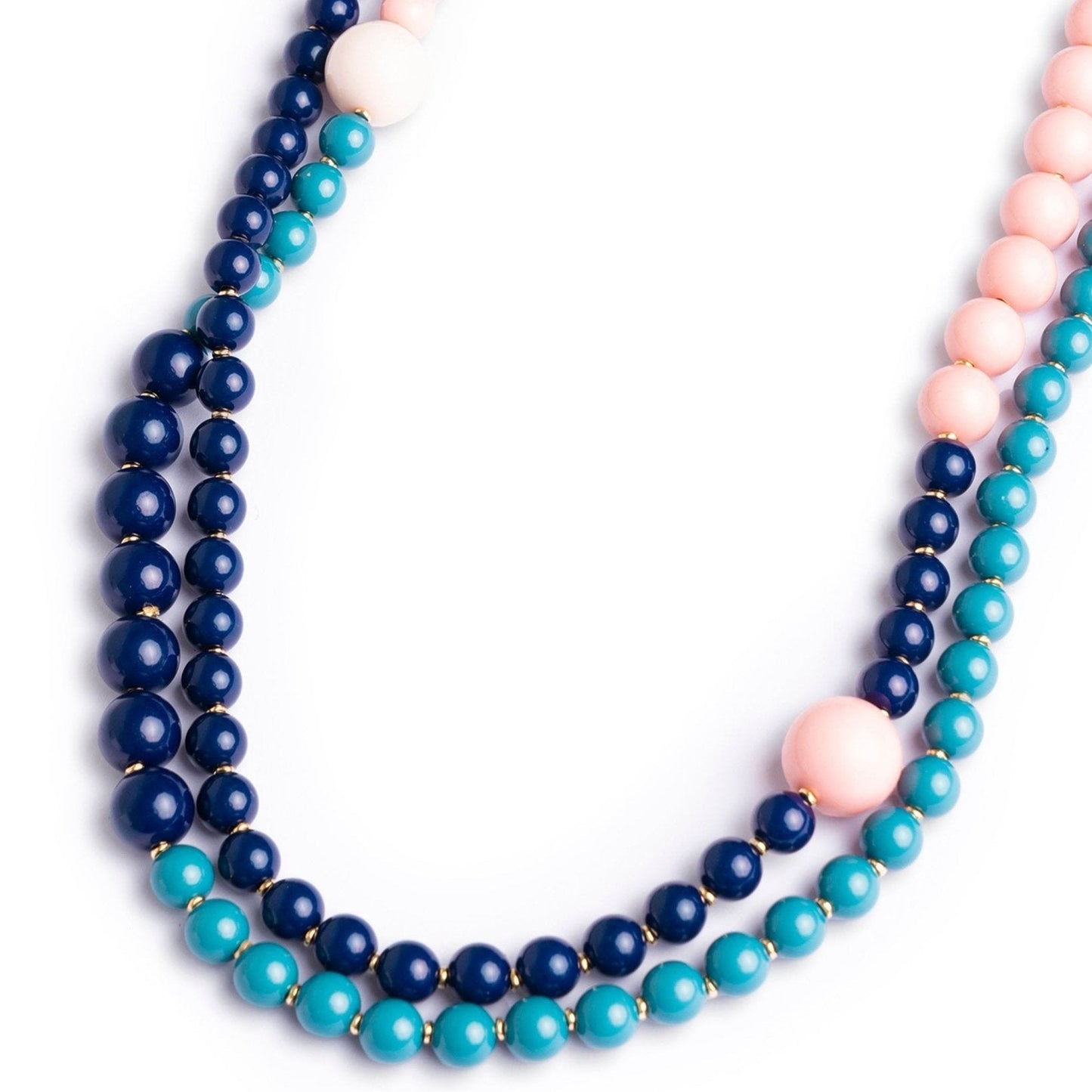 Collana lunga con sfere multicolore in acrilico - Mya Accessories
