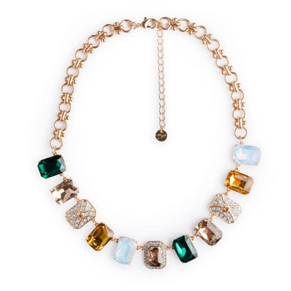 Collana girocollo con inserti in vetro multicolore - Mya Accessories