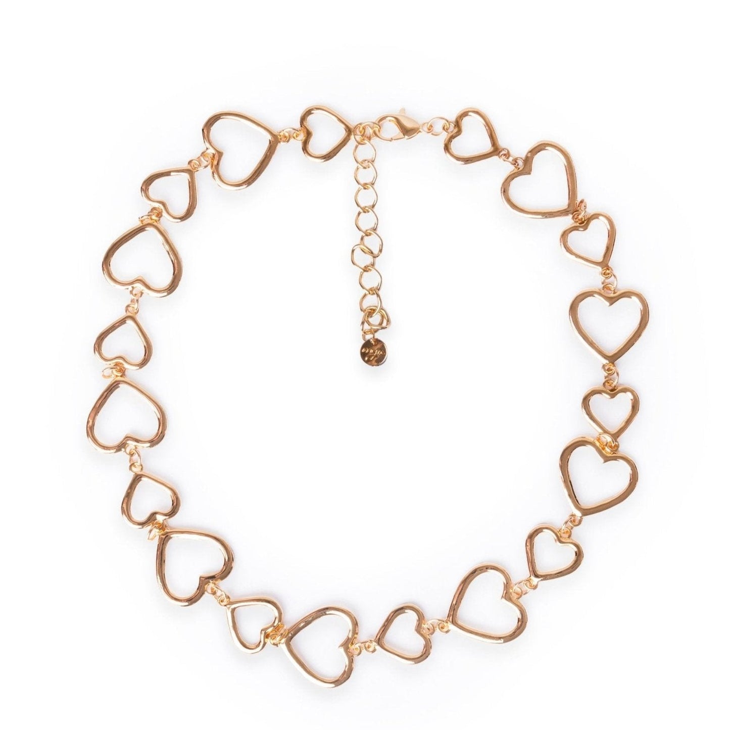 Collana girocollo con cuori in metallo - Mya Accessories