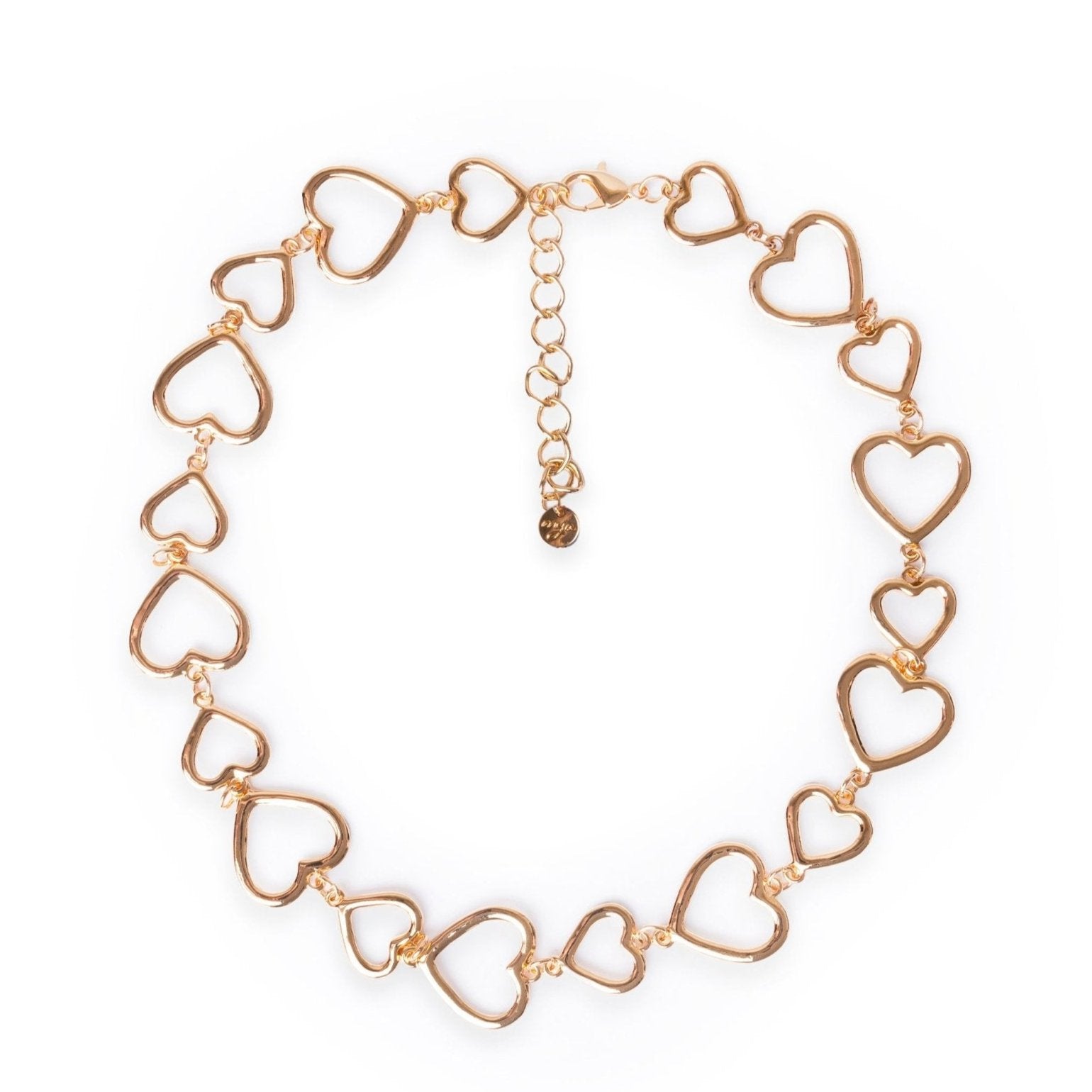 Collana girocollo con cuori in metallo - Mya Accessories